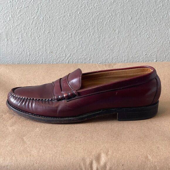 Bostonian Crown Windsor Mens Burgundy Leather‎ Loafers Size 9 - Picture 15 of 16
